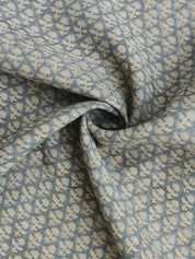 Gulmohar  Grey With Mustered Outline Heavy Weight Natural Linen Best For Cushion Home Decor Linen Fabric  Muted Shade Fabric