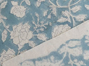 Block Print Linen Fabric, Rameshwaram Sky Blue Fabric, Block Print Linen Fabric, Latest Print On Etsy, Pillow Fabric, Cushion Fabric, Upholstery Fabric, Home Decor