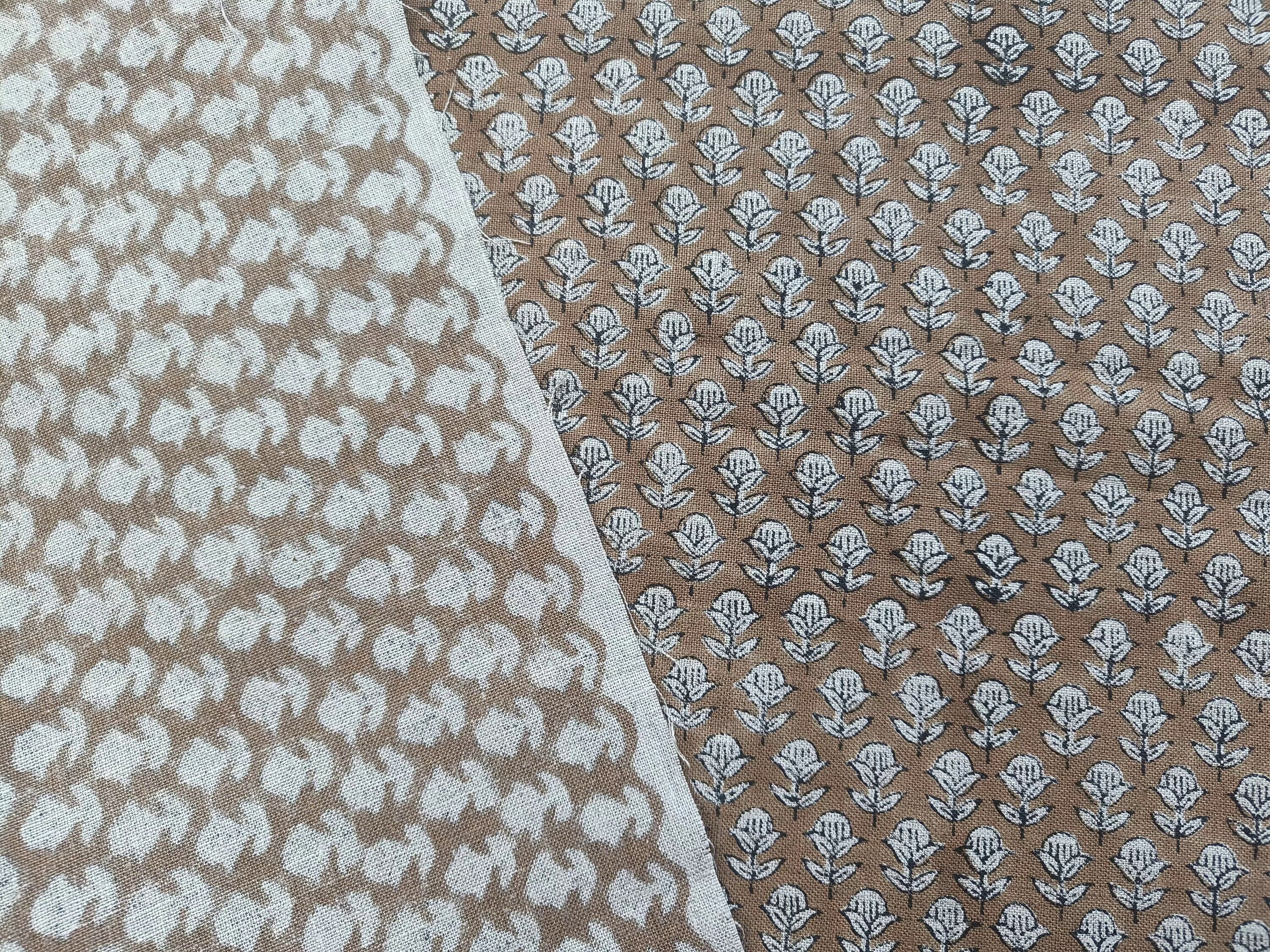 Thick Linen 58"Wide, Most Popular Block Print Fabric For Home Decors best for upholstery, Cushion Cover - TARANGINI