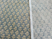 Gulmohar  Grey With Mustered Outline Heavy Weight Natural Linen Best For Cushion Home Decor Linen Fabric  Muted Shade Fabric