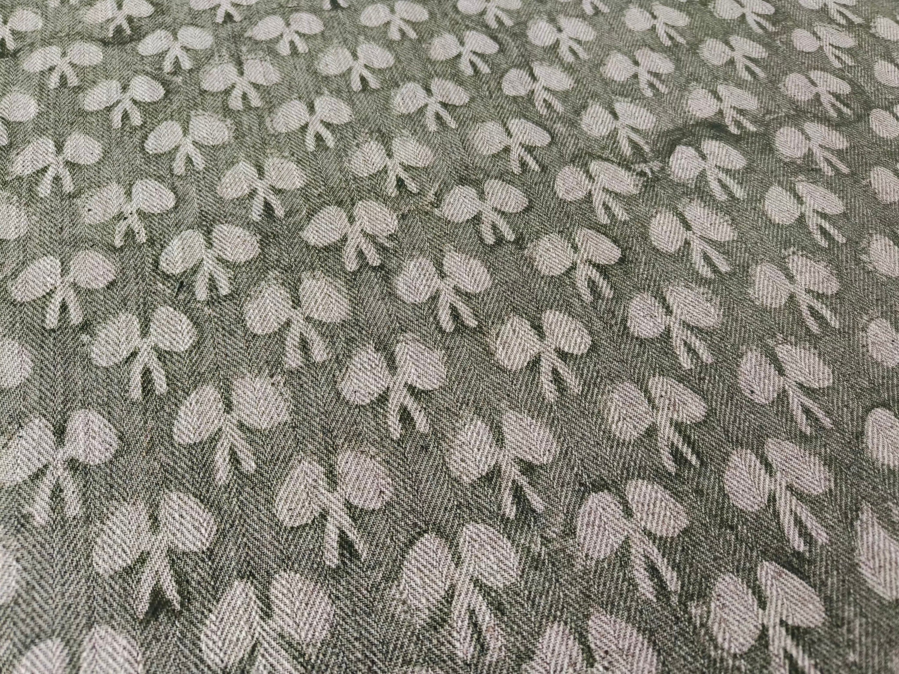 Linen Fabric, Mushroom, Block Print, Fabric By Yard, Indian Handloom Fabric, Home Décor
