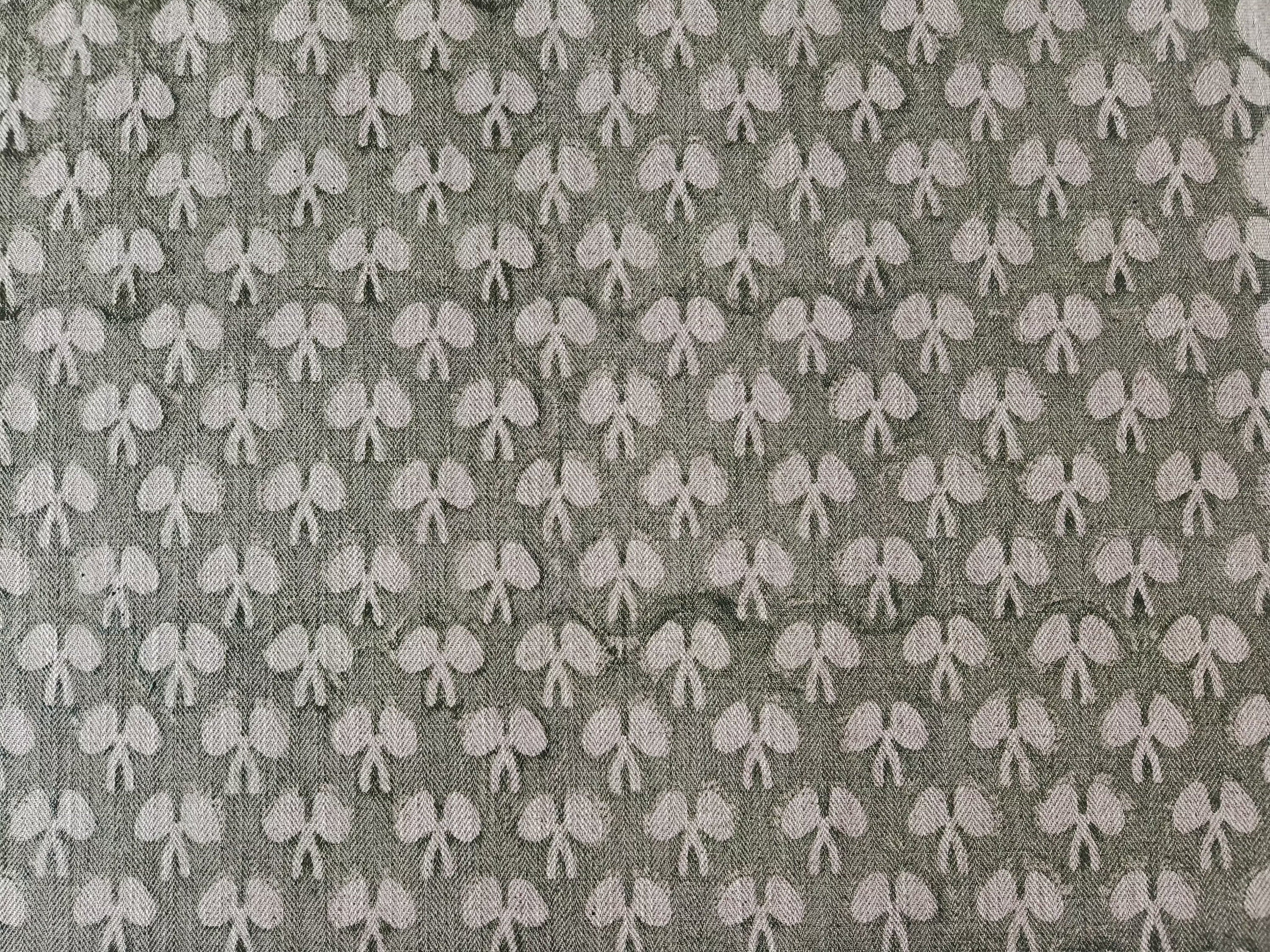 Linen Fabric, Mushroom, Block Print, Fabric By Yard, Indian Handloom Fabric, Home Décor