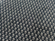 Block Print Linen Fabric, Tarangini Black Best Heavy Linen With Indian Hand Block Print  Running Fabric By The Yard  Perfect For  Upholstery, Pillow & Cushion