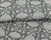 Block Print Linen Fabric, Ulta Kamal  Handblock Pure Linen Fabric  Heavy Weight 180Gsm  Printed Fabric For Upholstery, Curtains, Cushions