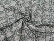 Block Print Linen Fabric, Ulta Kamal  Handblock Pure Linen Fabric  Heavy Weight 180Gsm  Printed Fabric For Upholstery, Curtains, Cushions