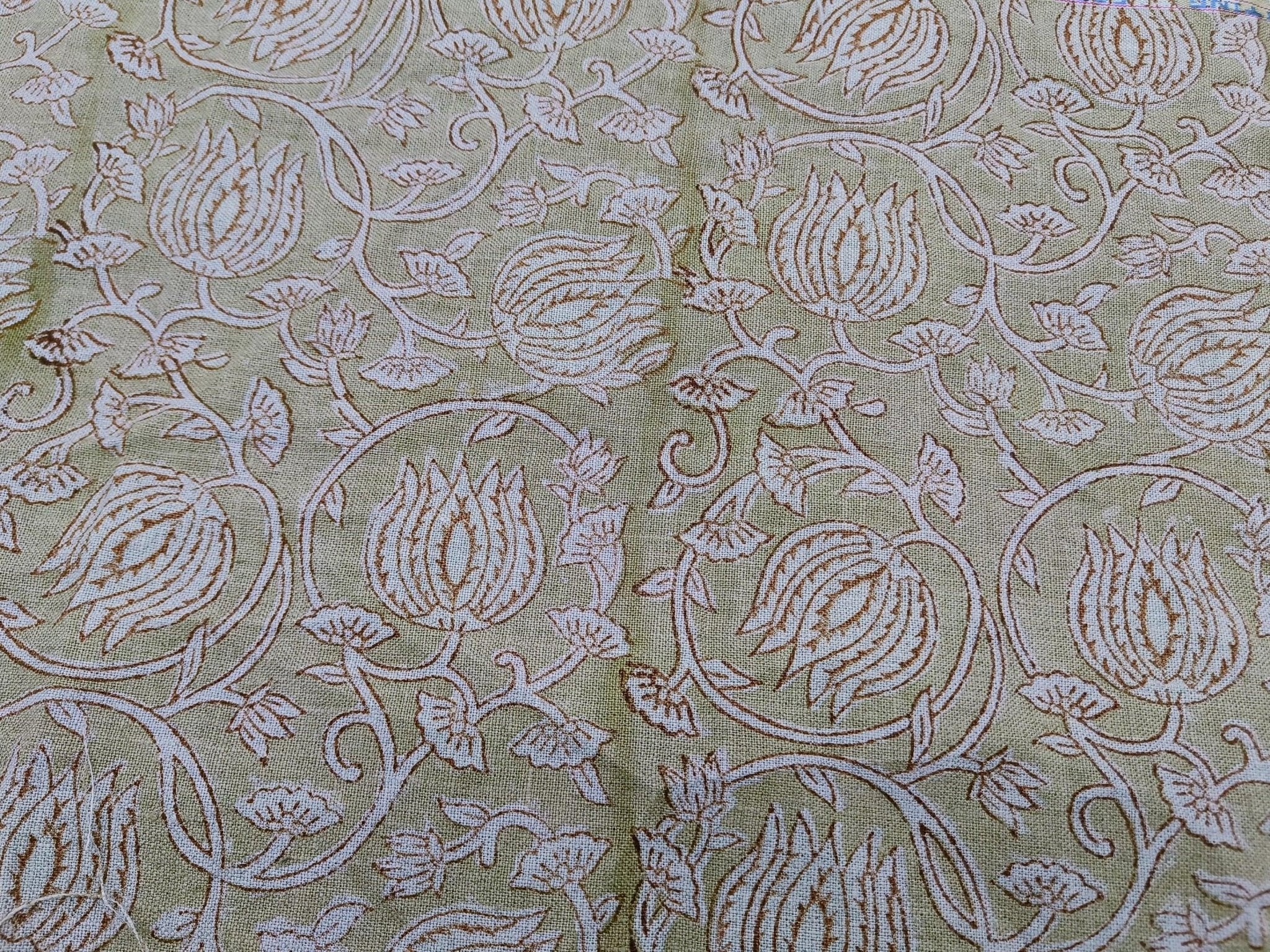 6 Kamal Unique Block Print Patterned Linen Flax Fabric  Decorative Fabric By The Yard  Pillow Cases & Cushion Cover