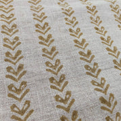 Block Print Linen Fabric, Tribal Arrow  Linen Running Fabric Mustard Color Thick Linen, Geometrical Designs, Upholstery Fabric Pure Linen Decorative Cushion Fabric