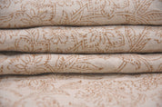 Pure linen 58" wide block print fabric by the yard,  curtain yardage, Floral Indian fabric, printed curtains - Jarul