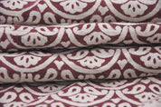 Pure Linen 58" Wide Block printed curtains, Indian Fabric, luxury fabric Linen, upholstery Linen, sewing fabric - Shatru Red