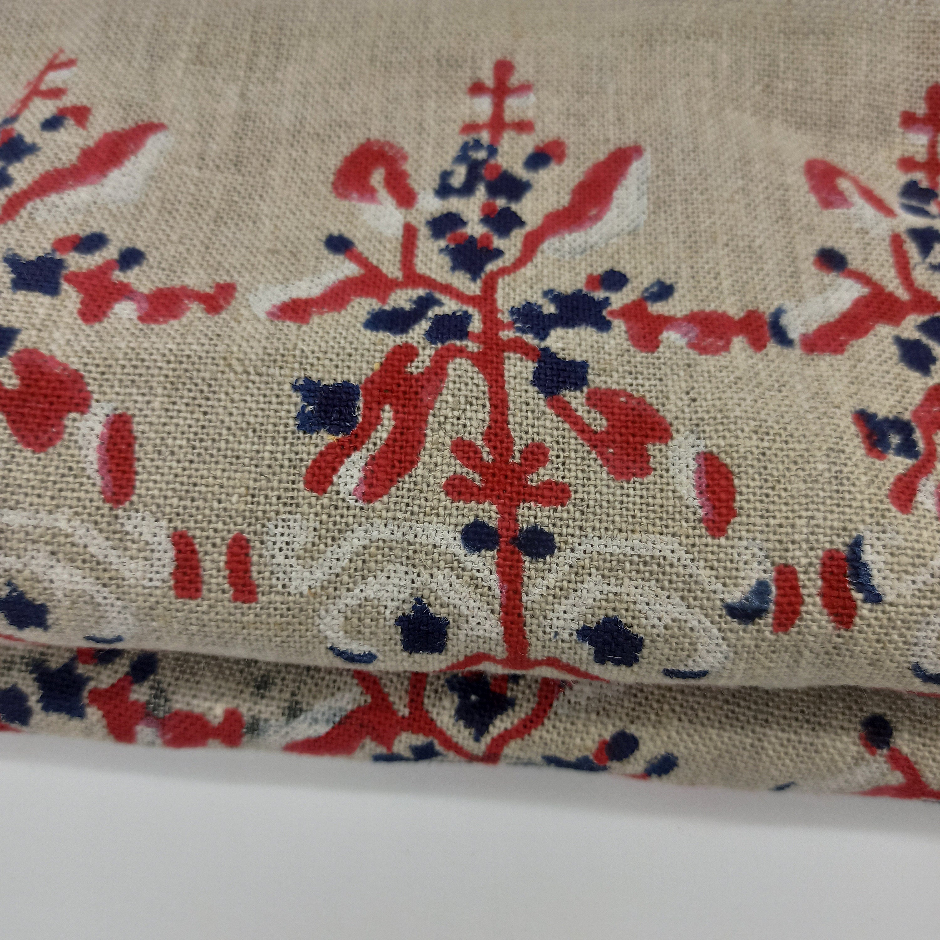 Nakshatra, Thick Linen, Hand Block Print, curtain yard, luxury fabric Linen, Sofa Cushion Fabric, printed curtains, independence day