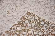 Thick Linen 58" Wide, Block Print, Indian printed fabric, home decor Linen by the yard, upholstery, Pillow cover - Firoza Brown