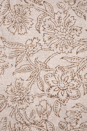 Pure linen 58" wide block print fabric by the yard,  curtain yardage, Floral Indian fabric, printed curtains - Jarul