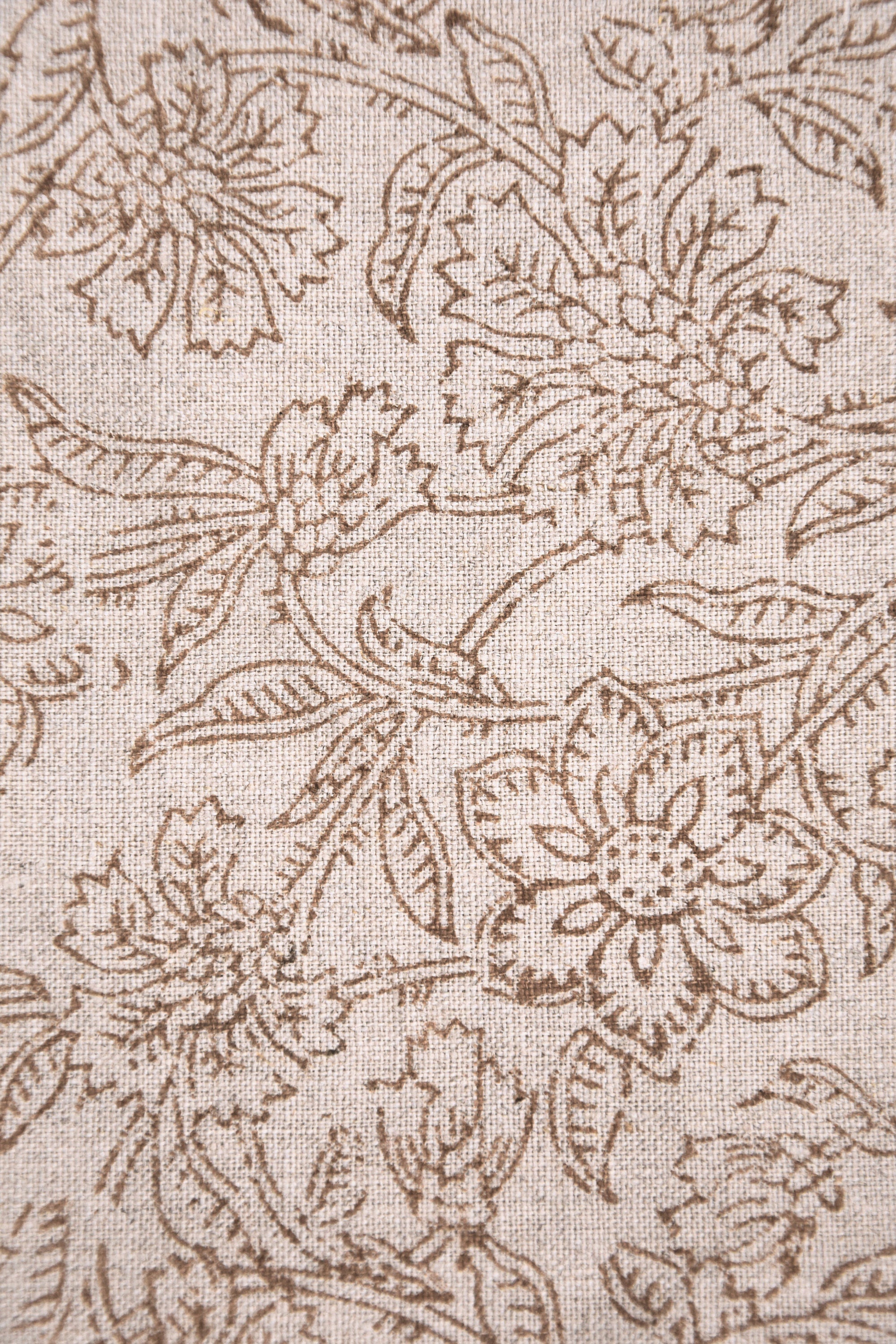 Pure linen 58" wide block print fabric by the yard,  curtain yardage, Floral Indian fabric, printed curtains - Jarul