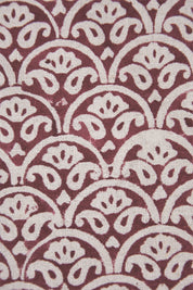 Pure Linen 58" Wide Block printed curtains, Indian Fabric, luxury fabric Linen, upholstery Linen, sewing fabric - Shatru Red