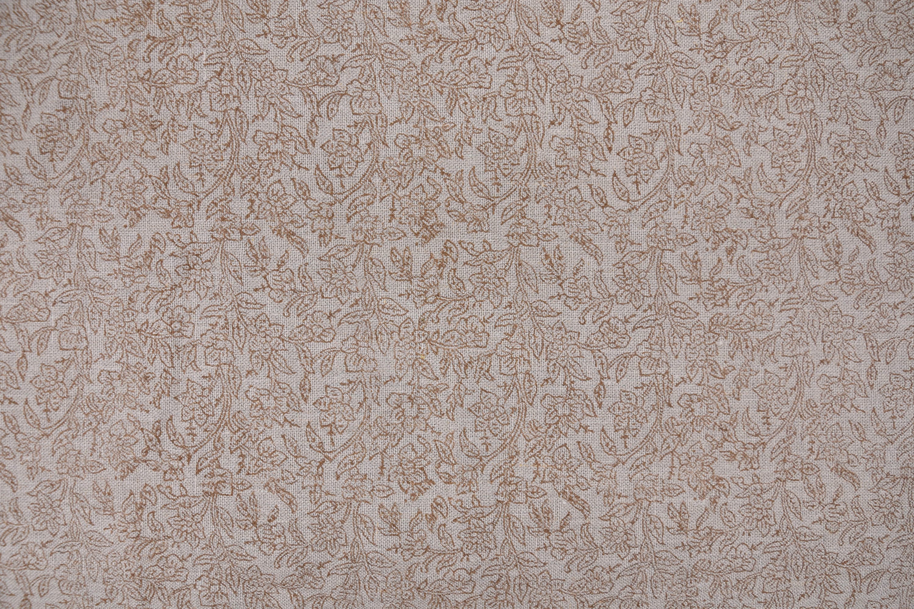 Thick linen 58" wide block print fabric, fabric by the yard, modern hand stamped, Indian Handloom Linen - Visav Jaal