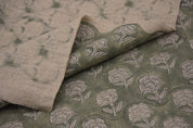 Thick linen 58" Wide, Indian Fabric Handloom Linen, Upholstery Fabric, Cushion Cover, Handprinted, Running Fabric - Rohini