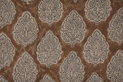 Hand block print, Thick Linen 58" Wide, Indian fabric, Floral Print, Linen Fabric By The Yard, Cushion Cover - BETEL LEAF