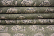 Thick linen 58" Wide, Indian Fabric Handloom Linen, Upholstery Fabric, Cushion Cover, Handprinted, Running Fabric - Rohini