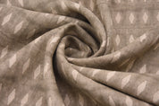 Thick Linen 58" Wide, Indian Fabric Block Print, Gray Geometrical Pattern, Neutral Home Decor, Decorative Pillow Cover - OMGI