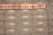 Thick Linen 58" Wide, Indian Fabric Block Print, Gray Geometrical Pattern, Neutral Home Decor, Decorative Pillow Cover - OMGI