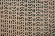 Indian Fabric Block Green Leaf Print, Thick Linen 58" Wide, farmhouse decorative home decor throw pillow cover - RATANBEL