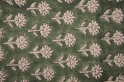 Thick Linen 58" Wide Indian hand block floral print, fabric by the yard, hand made upholstery sofa cover - PANKHUDI