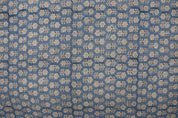 Block Print Thick Linen 58" Wide, handblock floral curtains, Indian fabric Cushion Cover, Blue color linen - Tusli Butti