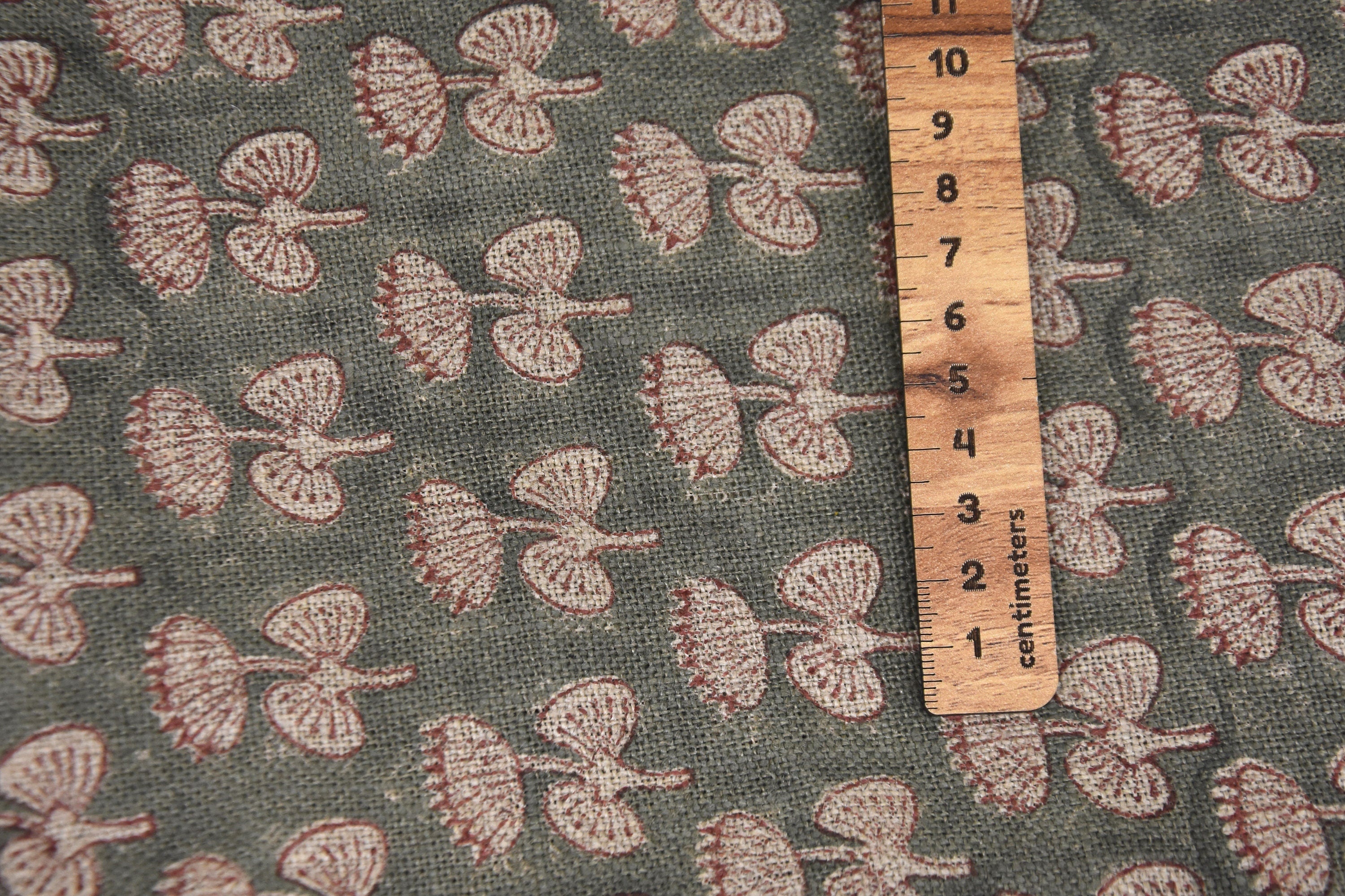 Thick linen 58" wide, Indian fabric print, Block print curtains, linen block print, handmade blocks, Sewing fabric - DAMARU