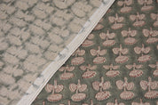 Thick linen 58" wide, Indian fabric print, Block print curtains, linen block print, handmade blocks, Sewing fabric - DAMARU