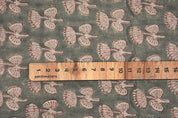 Thick linen 58" wide, Indian fabric print, Block print curtains, linen block print, handmade blocks, Sewing fabric - DAMARU