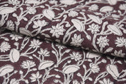 Handloom Pure Linen 58-Inch Wide Hand Block Print Fabric Curtains Table Cloth and Linen Pillow - PISHTA