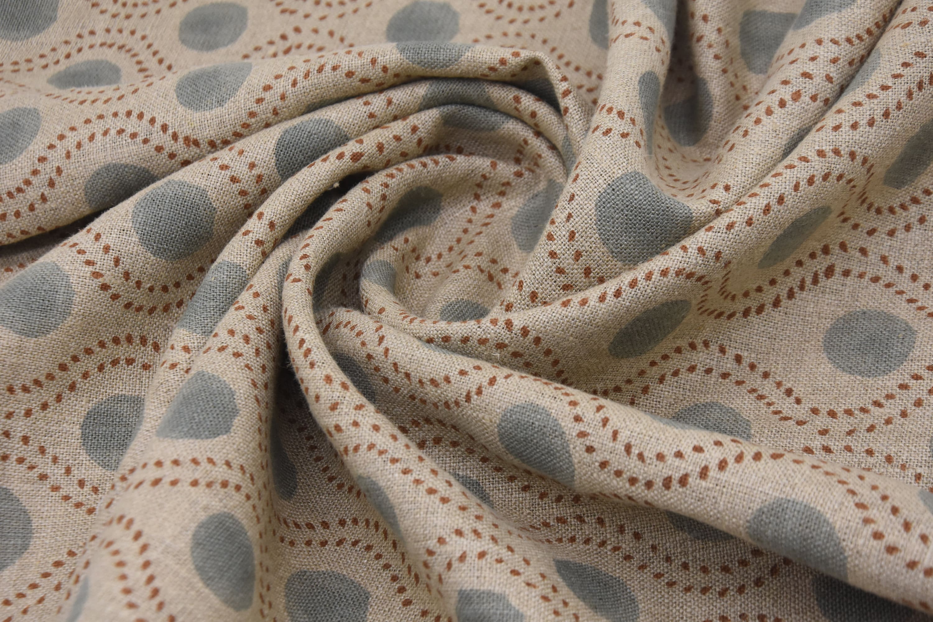 Block print thick linen 58" wide, hand block print, windowpane, pillow cover, decorative cushion, sofa and table cloth - RAAJBHOG