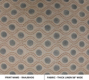 Block print thick linen 58" wide, hand block print, windowpane, pillow cover, decorative cushion, sofa and table cloth - RAAJBHOG