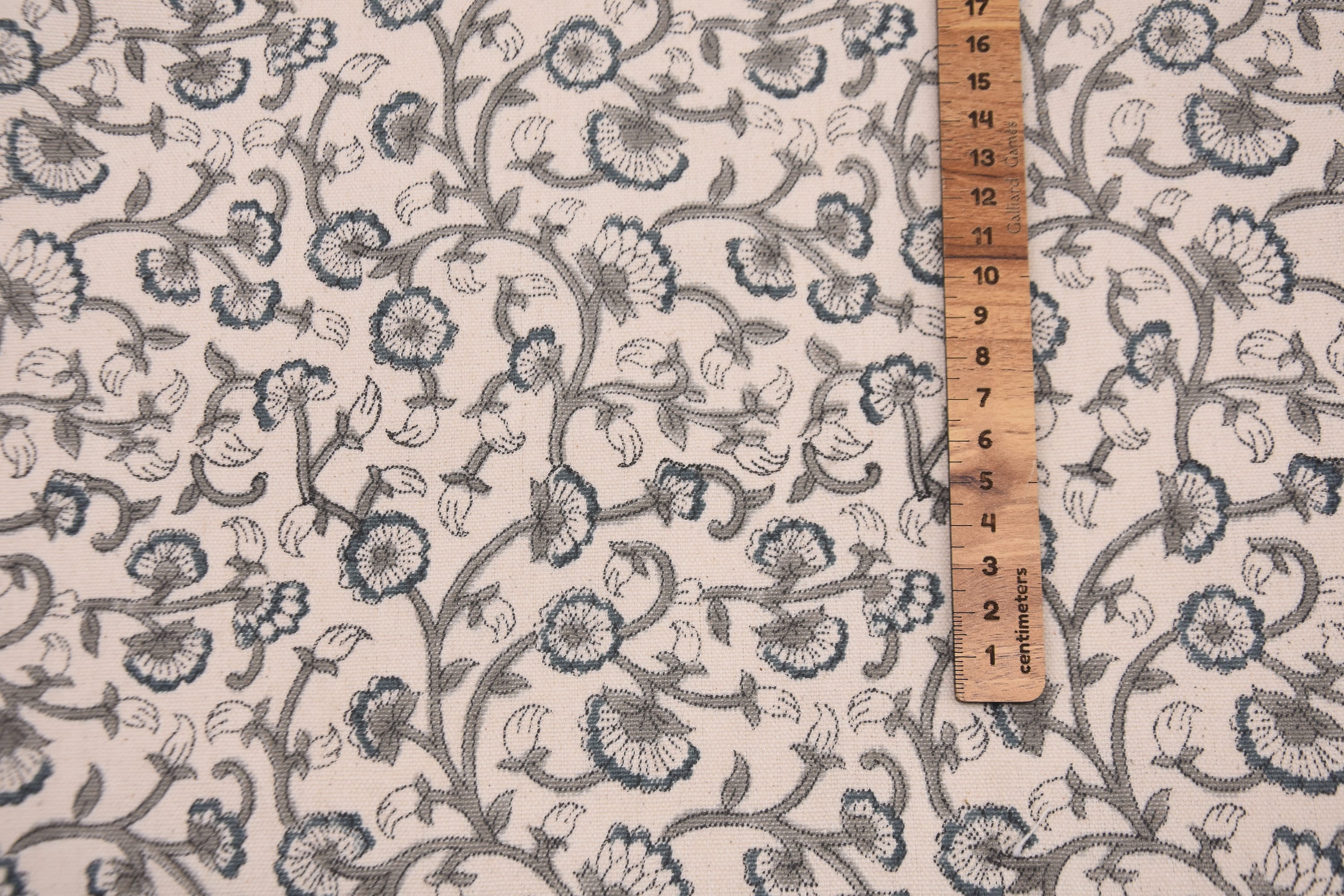 Block print duck canvas 50" wide, cushion cover, upholstery fabric, sofa and table cloth, pillow cover, quilting fabric - HIMACHAL