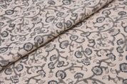 Block print duck canvas 50" wide, cushion cover, upholstery fabric, sofa and table cloth, pillow cover, quilting fabric - HIMACHAL