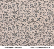 Block print duck canvas 50" wide, cushion cover, upholstery fabric, sofa and table cloth, pillow cover, quilting fabric - HIMACHAL
