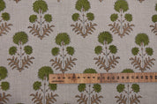 Block print pure linen 58" wide decorative cushions, window curtains, premium fabric, table cover, lampshades - RISHI