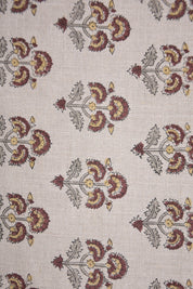 Thick Cotton 44" Wide, Block Print, Handmade, Indian Cushion Cover, Sofa and Table Cloth, Floral Printed - TRAFFIC LIGHT