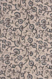 Block print duck canvas 50" wide, cushion cover, upholstery fabric, sofa and table cloth, pillow cover, quilting fabric - HIMACHAL