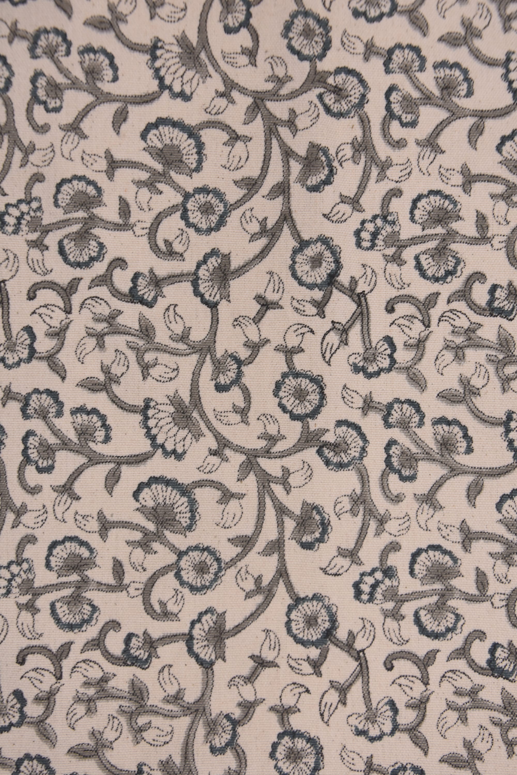 Block print duck canvas 50" wide, cushion cover, upholstery fabric, sofa and table cloth, pillow cover, quilting fabric - HIMACHAL