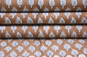 Floral block print fabric, Indian cotton fabric, thick cotton 44" wide, window shades and curtains, pillow cover - KHUSHBU