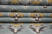 Couch cushion covers, handmade block print pillows and curtains, duck canvas 50" wide, Indian cotton fabric, linen fabric - MOR MUKUT