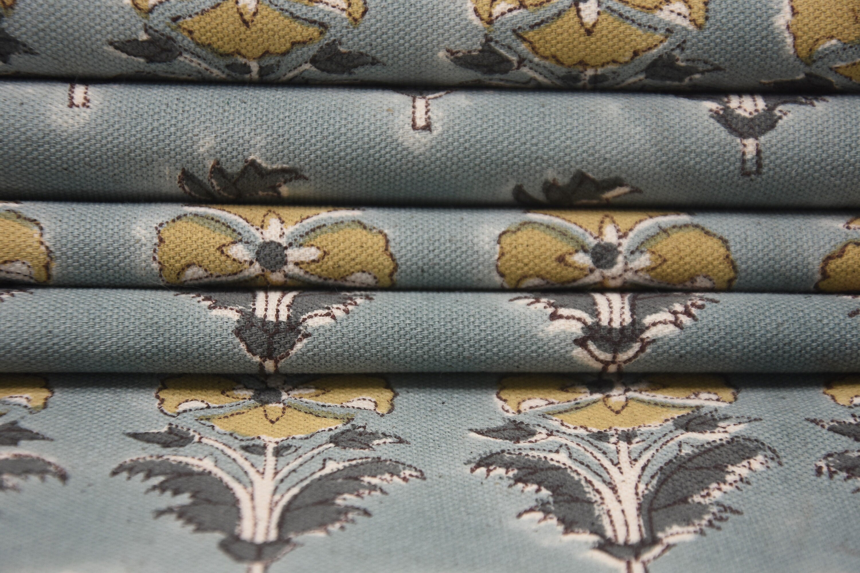 Couch cushion covers, handmade block print pillows and curtains, duck canvas 50" wide, Indian cotton fabric, linen fabric - MOR MUKUT