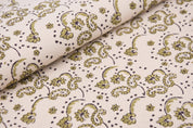 Thick cotton 44" wide fabric, cushion fabric, hand block print, Indian handmade art, windowpane, farmhouse decor - SAJAWAT