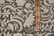 Hand block print , duck canvas 50" wide, table runners and cushion cover, linen fabric, window curtains - KUNDANVAN