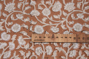 Cotton fabric, pillow and cushions fabric, window curtains, duck canvas 50" wide, block print linen, durable linen - HIMACHAL
