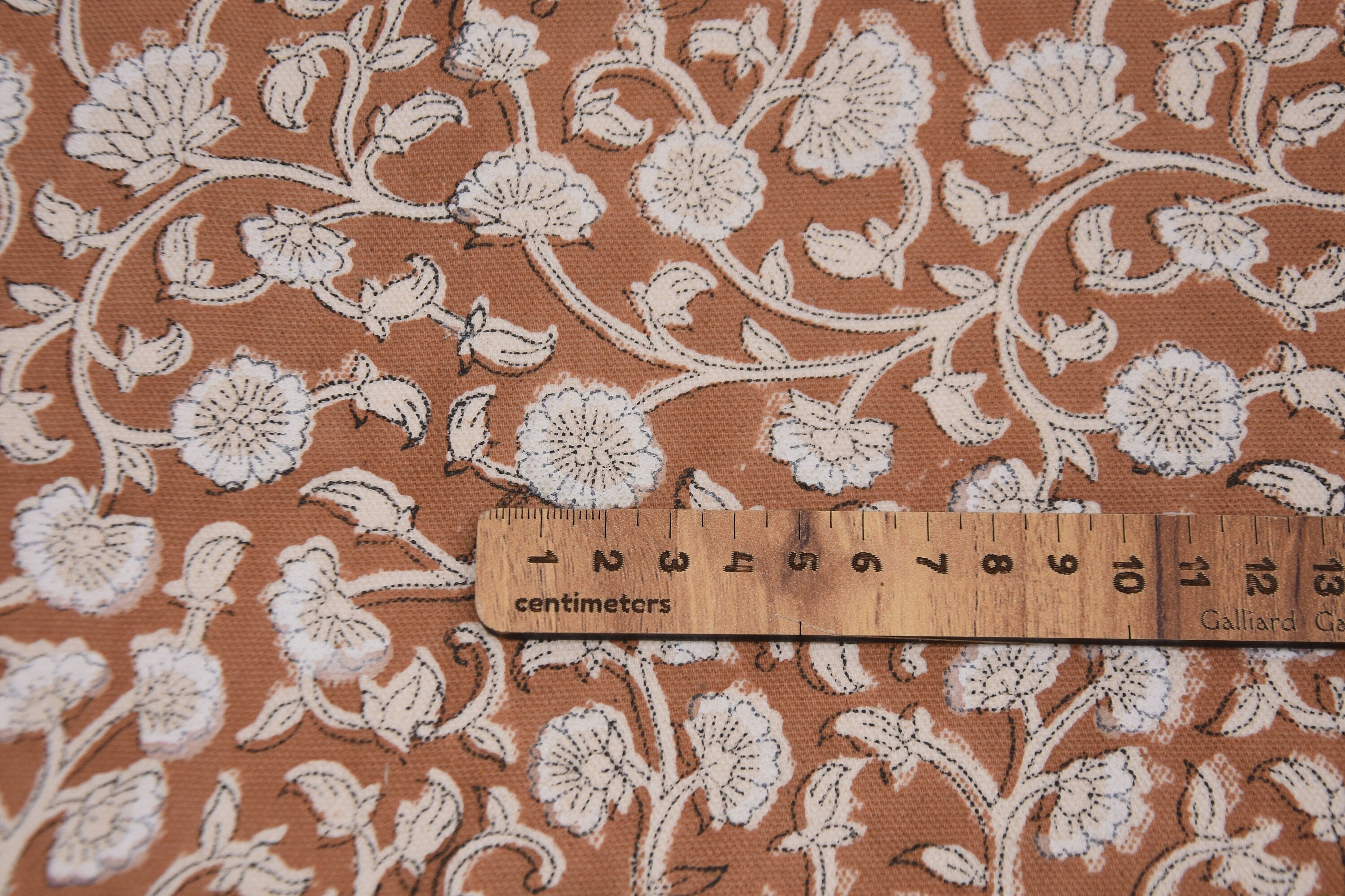 Cotton fabric, pillow and cushions fabric, window curtains, duck canvas 50" wide, block print linen, durable linen - HIMACHAL