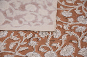 Cotton fabric, pillow and cushions fabric, window curtains, duck canvas 50" wide, block print linen, durable linen - HIMACHAL