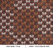 THICK LINEN HAND BLOCK PRINTED FABRIC – TITLEE FLORAL RUST ORANGE FOR ELEGANT HOME DECOR