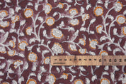 Cotton fabric, table cloth, duck canvas, floral linen fabric, wall hangings, block print fabric, Indian art, fabric by yard - HIMACHAL